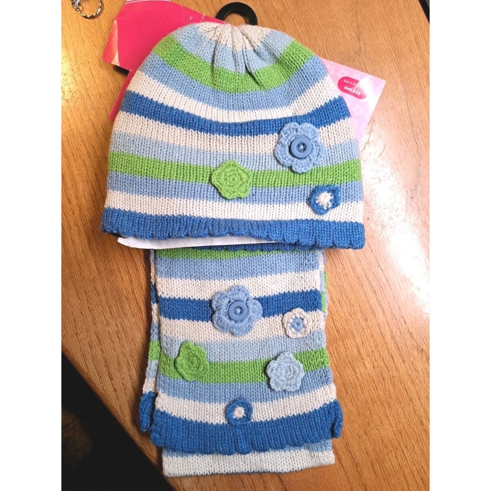 Girl Connection 2 Piece Gat Scarf Wool Blend One Size New